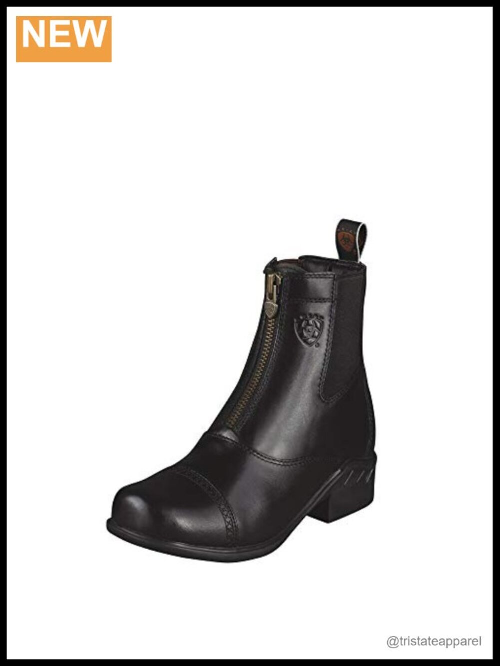 Womens Zip Paddock Equestrian Boots Full Grain Leather Memory Foam